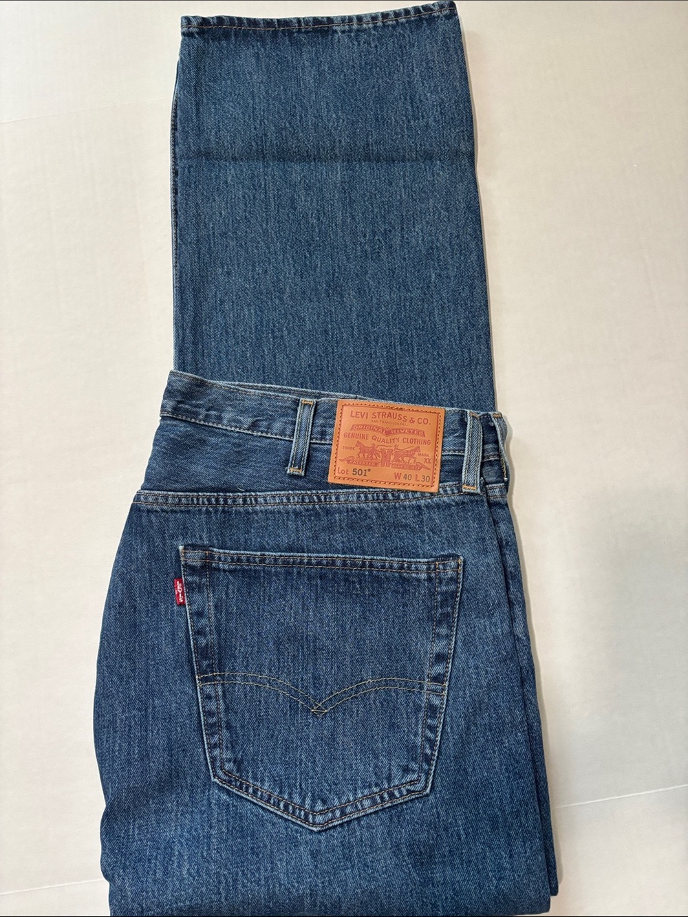 Levi’s 501 Original Men’s Jeans 40x30 Straight Leg Button Fly Blue NWOT